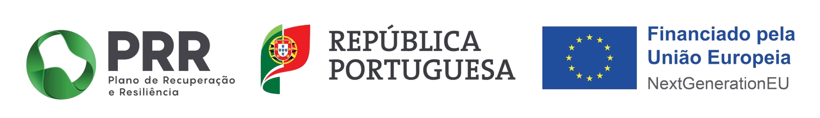Plano de Recuperação e Resiliência, República Portuguesa e Financiado pela União Europeia, NextGenerationEU